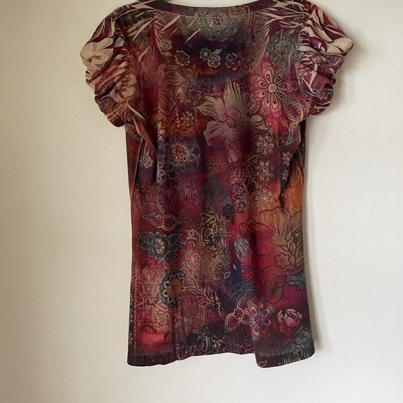 Floral & Rhinestone Shirt - Picture 7 of 7